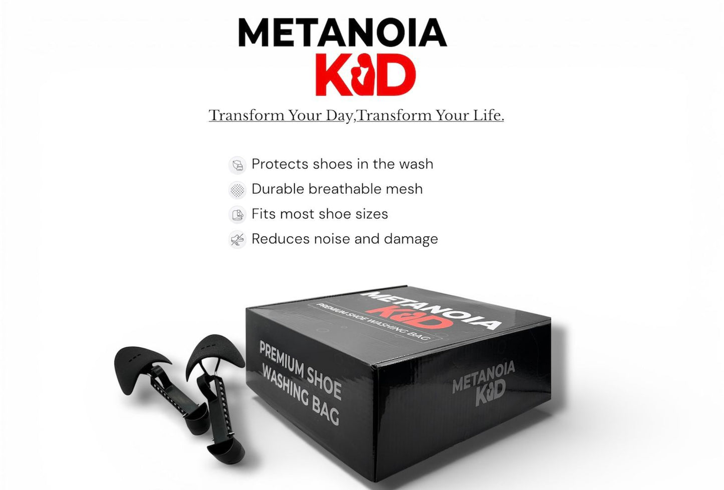 METANOIA KID Complete Sneaker Cleaning System — Washing Bags + Shoe Trees
